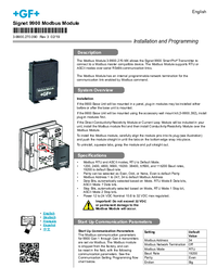Thumbnail of document Manual - 9900 Modbus Module